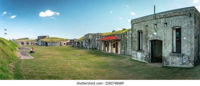 Brisbane, Australia - Jul 24, 2022: Old Military Base Buildings At Fort Lytton