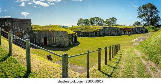 Brisbane, Australia - Jul 24, 2022: Old Military Base Buildings At Fort Lytton