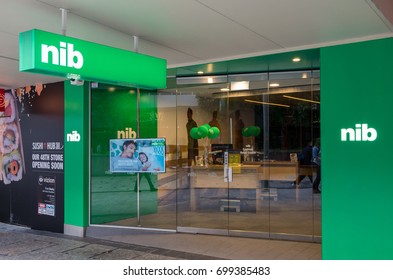 Brisbane, Australia - July 9, 2017: NIB Is Australia's Third Largest Private Health Insurance Fund. This Is A Central Brisbane Office.