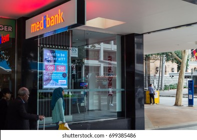 Brisbane, Australia - July 9, 2017: Medibank Is Australia's Second Largest Private Health Insurance Provider. This Office Is In Central Brisbane.