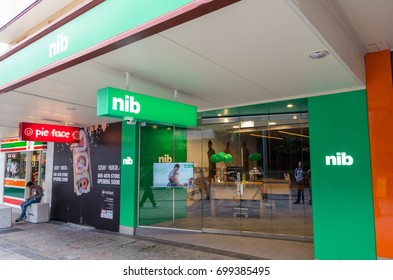 Brisbane, Australia - July 9, 2017: NIB Is Australia's Third Largest Private Health Insurance Fund. This Is A Central Brisbane Office.