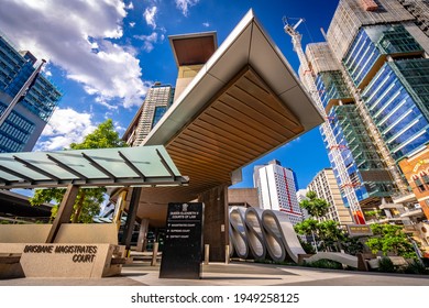 Brisbane, Australia - Mar 26, 2021: Magistrates Court Building