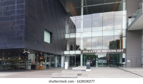 Brisbane, Australia - Nov 2019: Entrace Of The Gallery Of Modern Art. It Is An Art Museum Located In The South Bank Precinct Of Brisbane, Queensland. Cutting-edge Australian & International Artwork.