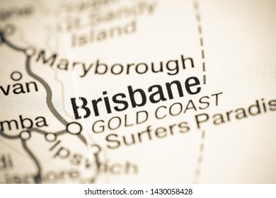 Brisbane. Australia On A Map