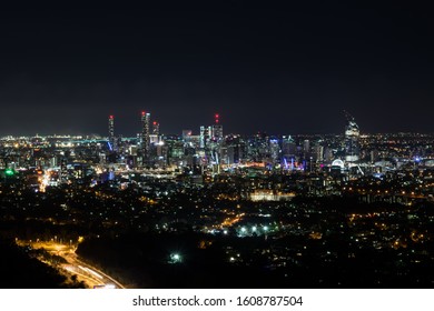 Brisbane City Night Lights, Mount Coot Tha Lookout