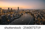 Brisbane city, Brisbane skyline, Brisbane city skyline, Brisbane night view, city skyline, city view, aerial shot, drone shot, High view overlooking