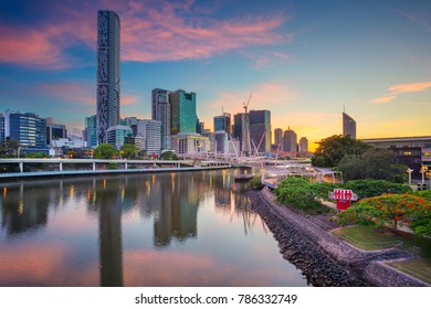 Brisbane Cityscape Image Brisbane Skyline Australia Stock Photo ...