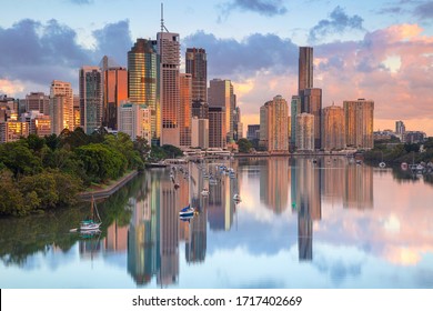 Brisbane. Cityscape image of Brisbane skyline during sunrise in Australia.