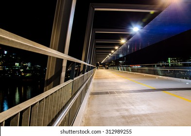 Brisbane Goodwill Bridge By Night