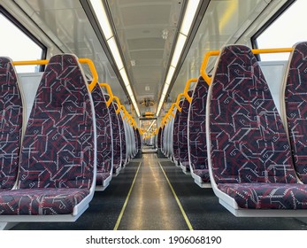 Brisbane, Queensland Australia 01 01 2020: View From Inside The Train In Australia