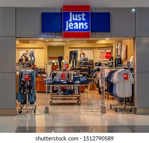 Brisbane, Queensland, Australia: 23rd September 2019: Just Jeans Shopfront At Westfield Garden City Shopping Centre