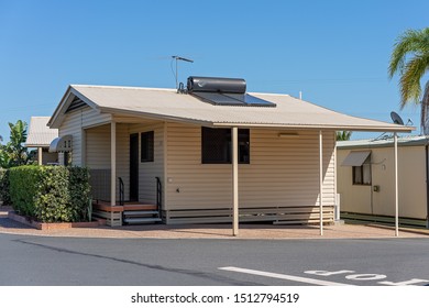 Brisbane, Queensland, Australia: 23rd September 2019: A Small Cabin For Rent To Tourist At Brisbane Holiday Village