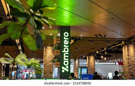 Brisbane, Queensland, Australia: 24th September 2019: Zambrero Restaurant In Westfield Garden City Shopping Centre