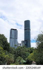 Brisbane, Queensland Australia 31 03 2022: View Of The Brisbane Skyline On A Sunny Day. This Was During The Covid 19 Pandemic.