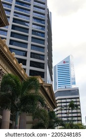 Brisbane, Queensland Australia 31 03 2022: View Of The Brisbane Skyline On A Sunny Day. This Was During The Covid 19 Pandemic.