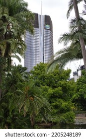 Brisbane, Queensland Australia 31 03 2022: View Of The Brisbane Skyline On A Sunny Day. This Was During The Covid 19 Pandemic.