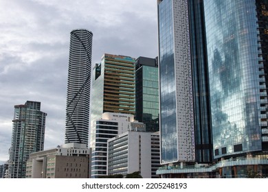 Brisbane, Queensland Australia 31 03 2022: View Of The Brisbane Skyline On A Sunny Day. This Was During The Covid 19 Pandemic.