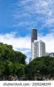 Brisbane, Queensland Australia 31 03 2022: View Of The Brisbane Skyline On A Sunny Day. This Was During The Covid 19 Pandemic.