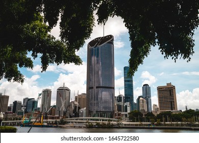 Brisbane, Queensland, Australia - 4th January 2020: Cityscape of beautiful city of Brisbane, capital of Queensland, Australia in summer with skyscrapers and river