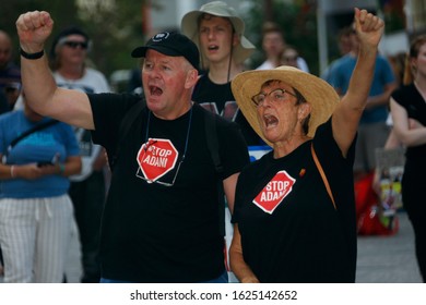 Brisbane, Queensland / Australia - January 24, 2020: Couple Wearing 