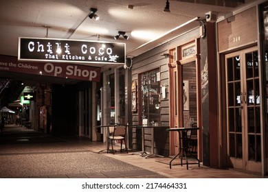 Brisbane, Queensland, Australia - July 4, 2022: Shop At Night