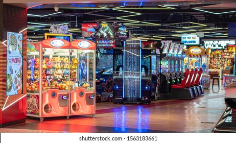 Brisbane, Queensland / Australia - November 18th 2019: Westfield Garden City Timezone Arcade Games (coin Amusements)