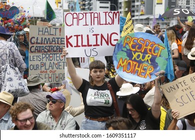 Brisbane, Queensland / Australia - October 11, 2019: Woman Holding 