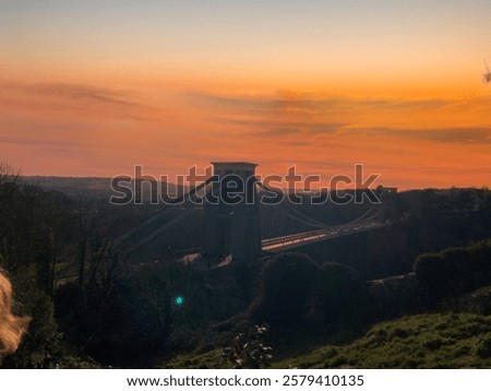 The Bristol bridge at sundown