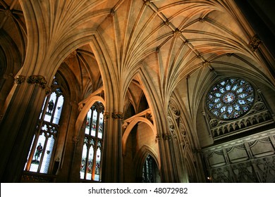 Bristol Cathedral interior. Old, beautiful church. Famous landmark.