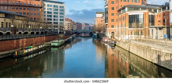 Bristol Cityscape And Skyline And River Avon, As Seen From Valentine Bridge