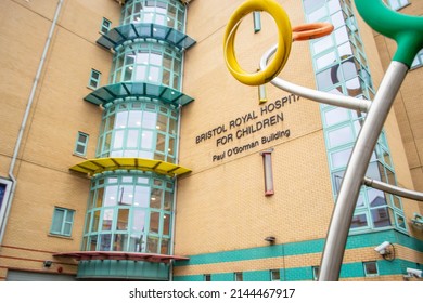 BRISTOL, ENGLAND- 15 January 2022: Bristol Royal Hospital For Children Paul O'Gorman Building exterior
