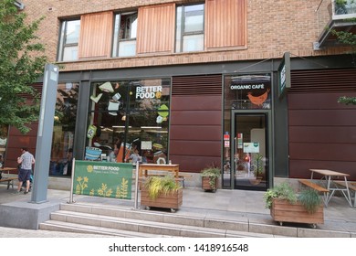 Bristol, England - June 2019: Better Food Cafe Wapping Wharf