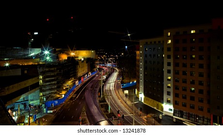 Bristol At Night Showing New City Centre Construction