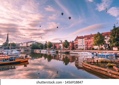 Bristol, Somerset/UK; 11th of August of 2017: Morning in Bristol during the Ballon Fiesta in 2017