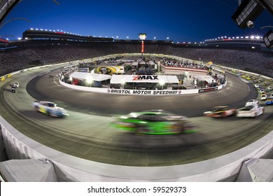 BRISTOL, TN - AUG 20:  The NASCAR Nationwide Teams Take To The Track For The Food City 250 Race At Bristol Motor Speedway In Bristol, TN On Aug 20, 2010.