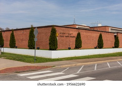 BRISTOL, TN-VA, USA-7 APRIL 2021: The Robert C. McNutt Public Safety Building.