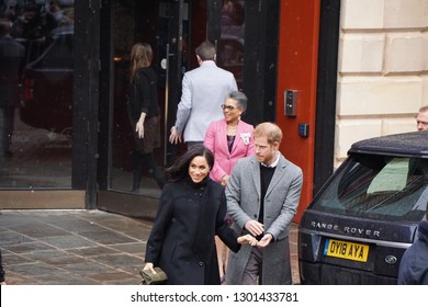 Bristol, UK - 02/01/19: Prince Harry And Megan Visit Bristol Old Vic Theatre