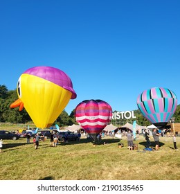 Bristol, The UK - 11 August 2022 - This Is Hot Ballon Festival In Bristol At Summer Time