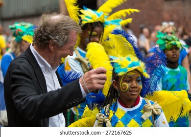 Bristol, UK. 5th July 2014. Bristol's Elected Major, George Ferguson, Kicks Off Bristol's St. Paul's Caribbean Carnival