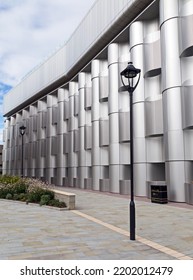 Bristol, UK - August 12,  2015: The Life Sciences Building At The University Of Bristol Which Was Designed By Sheppard Robson And Was Opened By Sir David Attenborough In October 2014.