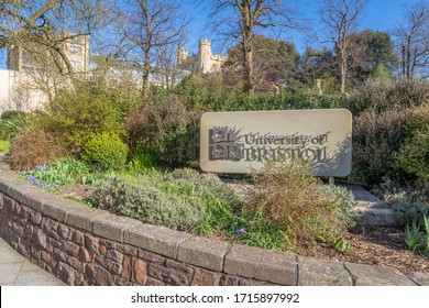 Bristol, UK - Mar 22, 2020: Welcome to the University of Bristol
