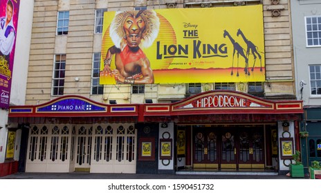 BRISTOL, UNITED KINGDOM - 10 November 2019: Lion King Advert At The Bristol Hippodrome