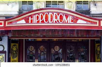 BRISTOL, UNITED KINGDOM - 10 November 2019: Bristol Hippodrome Sign And Entrance