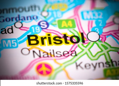 Bristol. United Kingdom On A Map