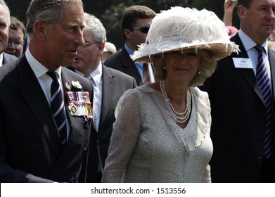 Britain's Prince Charles And His Wife Camilla, The Duchess Of Cornwall, Arriving At WWI Commemorations In The Somme, Northern France, July 1, 2006