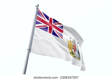 British Antarctic Territory flag isolated on white - Shutterstock ID 2308187207