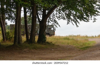 British Army MAN SV 6x6 Logistics Truck Vehicle On Military Exercise, Salisbury Plain Wiltshire UK