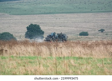 British Army MAN SV 8x8 EPLS Heavy Utility Truck In Action On A Military Exercise