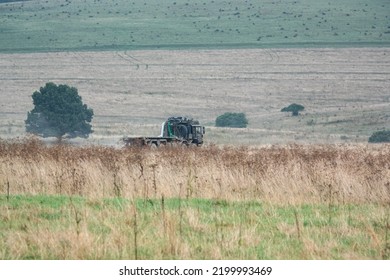 British Army MAN SV HX60 8x8 EPLS Heavy Utility Truck In Action On A Military Exercise