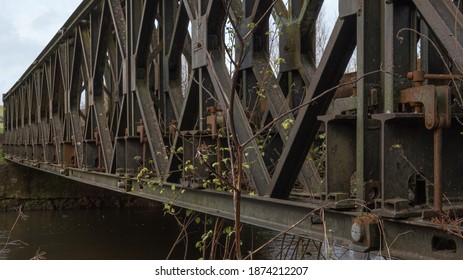 A British Army 'sappers' Combat Engineer 80 Tonne Capacity Tank Crossing Iron Bridge 